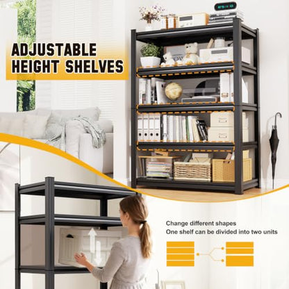 Heavy Duty Metal Garage Shelving - Adjustable Steel Storage Rack 71"Hx35"Wx16"D - Variation 35.4"Wx16"D x71"H