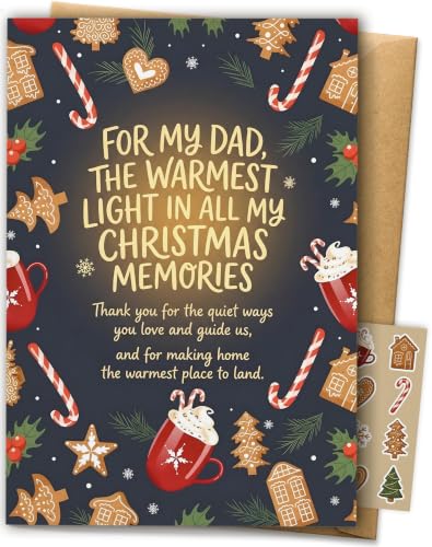 For My Dad Christmas Card Gift - Gingerbread & Cocoa Olive Variation
