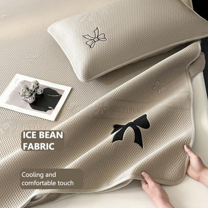 Cooling Mattress Protector Queen Blue 90x190cm Fitted Sheet Bed Cover