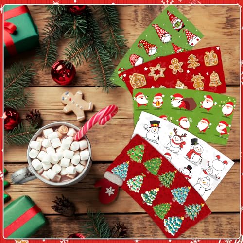 Christmas Paper Cups with Lids & Sleeves 16 oz - Red & Green Stripe, 100 Sets