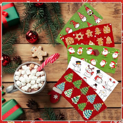 Christmas Paper Cups with Lids & Sleeves 16 oz - Red & Green Stripe, 100 Sets