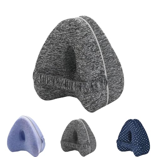 Knee Alignment Pillow for Side Sleepers - Memory Foam Leg Support with Adjustable Strap