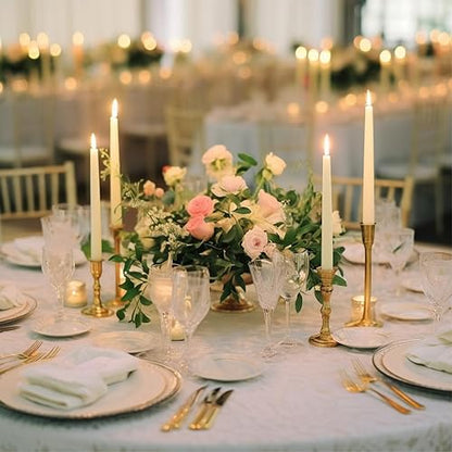 Bulk 100 LED Flameless Taper Candles - 11 Inch Flickering Electric Candlesticks for Wedding & Holiday Decor