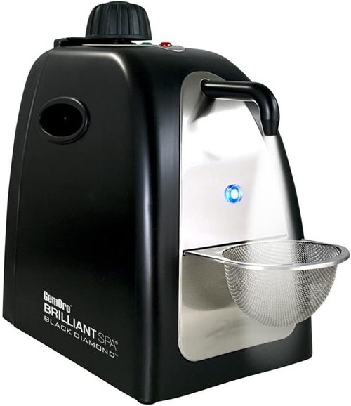 GemOro Jewelry Steam Cleaner - Professional Spa Machine for Rings, Watches & Earrings | Matte Black Finish