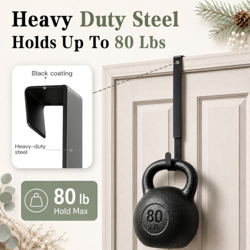 Adjustable Wreath Hanger for Front Door - 15-25 Inch Seasonal Decor Organizer