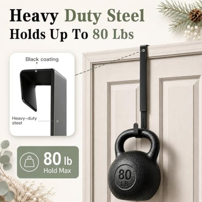 Adjustable Wreath Hanger for Front Door - 15-25 Inch Seasonal Decor Organizer