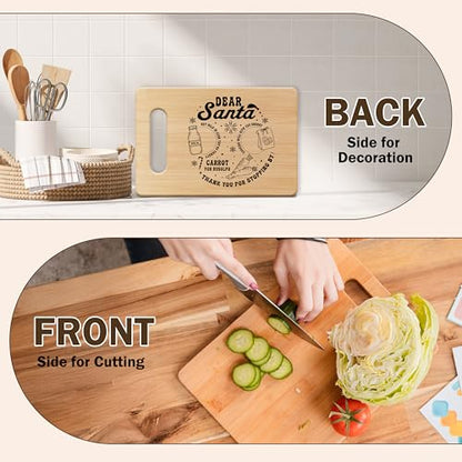 Dear Santa Christmas Cutting Board for Kitchen - Merry Xmas Charcuterie Board Gift