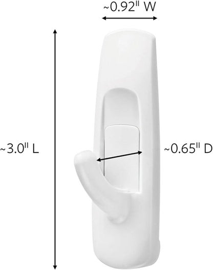 Command Medium Utility Hooks - Damage-Free Hanging Solution | 20 Hooks & 24 Adhesive Strips, Holds Up to 3 lb
