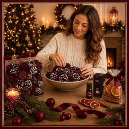 Christmas Potpourri Set with Essential Oil - Vase Filler & Home Fragrance