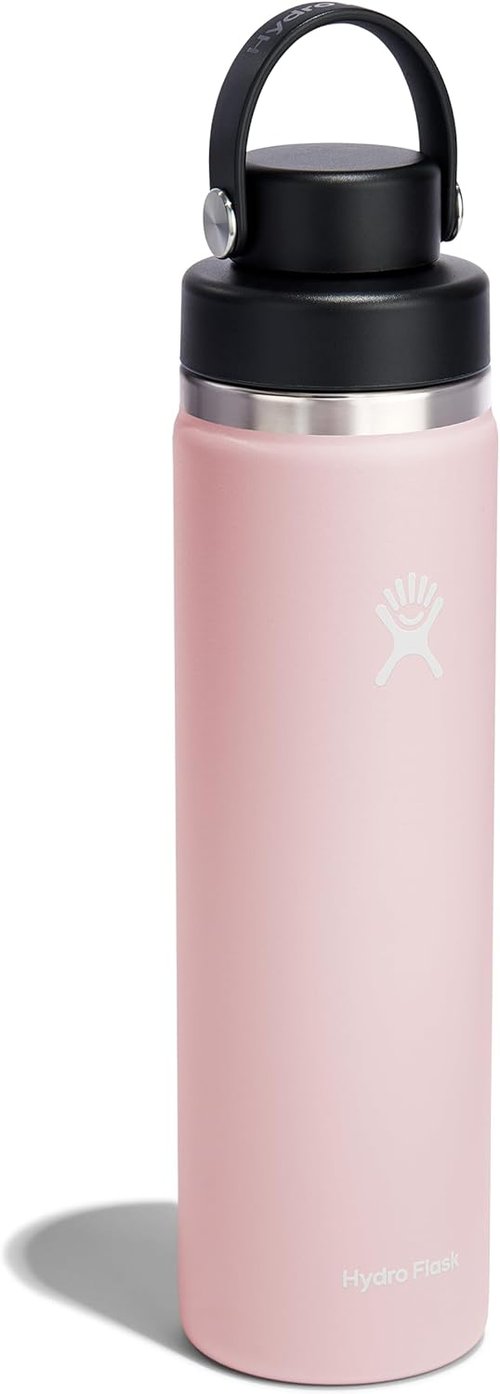 Hydro Flask Water Bottle - Insulated Stainless Steel with Wide Mouth Flex Chug Lid | 24 Oz Trillium Pink