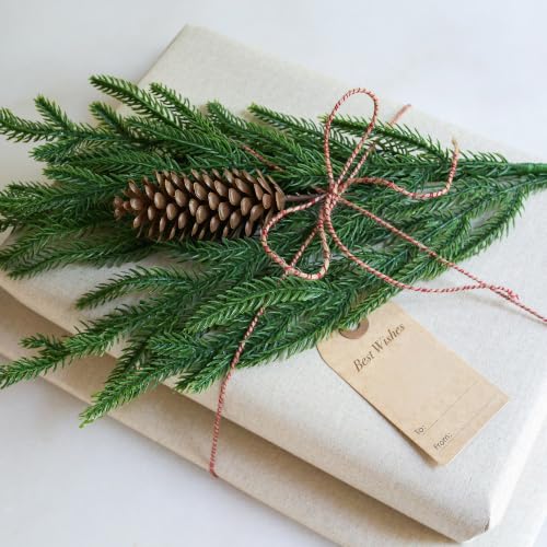 Artificial Norfolk Pine Branches with Big Pinecones 17pcs Christmas Decor