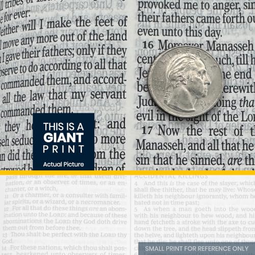 Personalized King James Version Giant Print Bible for Adults - Dusty Green Teal Floral Edition with Name Engraved
