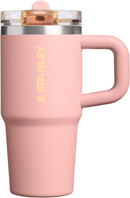 STANLEY Quencher ProTour 14 oz Tumbler - Leakproof Lid, Built-In Straw & Handle | Insulated Stainless Steel | BPA-Free | Peach Rose