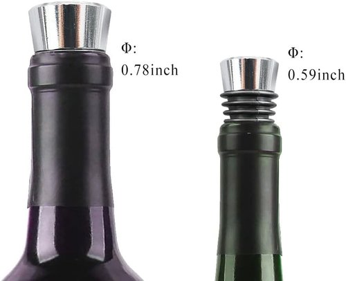 10 Pcs Wine Bottle Stopper Set Kit, Resin Wine Bottle Stoppers Molds Set Accessories, Wine Stopper for Silicone Molds Epoxy Resin (Metal Silver)
