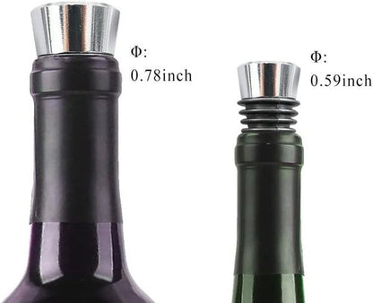 10 Pcs Wine Bottle Stopper Set Kit, Resin Wine Bottle Stoppers Molds Set Accessories, Wine Stopper for Silicone Molds Epoxy Resin (Metal Silver)