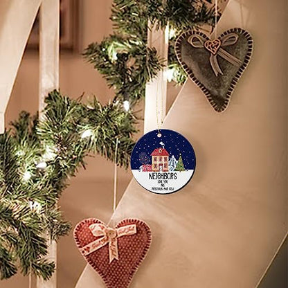 Christmas Ornament 3 Inch Ceramic Keepsake for Holiday Tree Decor