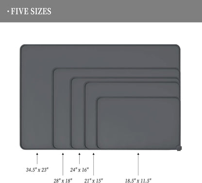 Skiennix Waterproof Pet Feeding Mat - High Raised Edges for Messy Drinkers | BPA-Free, Durable Design
