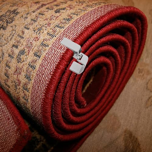 Stainless Steel Rug Hanging Clips - Curtain & Quilt Support, Silver
