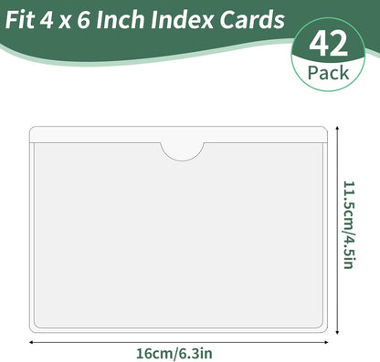 NIUBIER Storage Bin Labels - 42 Pack Clear Adhesive Pockets for Easy Organization | Removable Tote Stickers