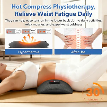 Back Massage Pillow with Heat and Decompression for Lower Back Pain