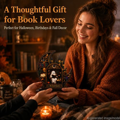 Halloween Bookish Ghost Decor - Castle Variation for Bookshelf & Library Scene