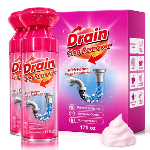 Foaming Drain Cleaner 2 Pack - Sink Clog Remover & Drain Cleaner