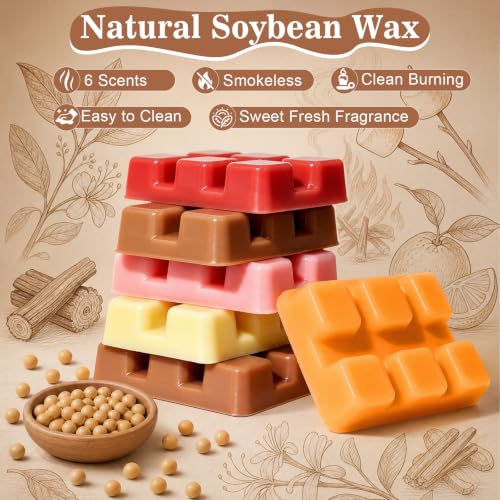 STRN Wax Melts - Soy Wax Cubes Fall Scented Set Yellow - Long Lasting Fragrance