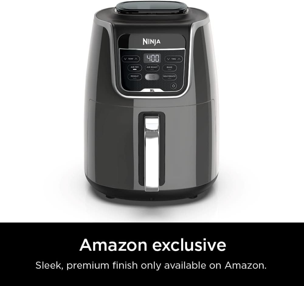 Ninja XL Air Fryer - 5.5 QT Capacity for 3lbs of Wings | 5-in-1 Cooking Functions | 400°F Max Temp | Grey