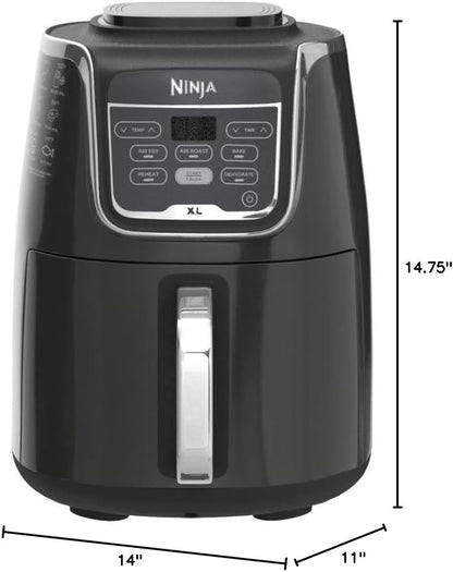 Ninja XL Air Fryer - 5.5 QT Capacity for 3lbs of Wings | 5-in-1 Cooking Functions | 400°F Max Temp | Grey