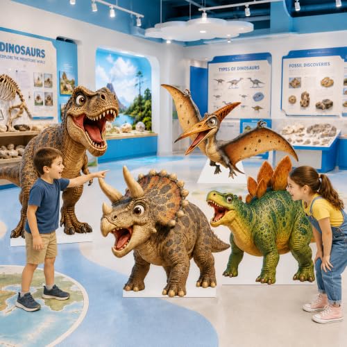 1Ft Dinosaur Cardboard Cutout - T-Rex Standup for Birthday Parties & Events - Mini Size