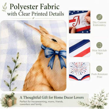 6 Pcs Seasonal Wreath Sash Ribbon for Front Door & Holiday Decor - Variation 1