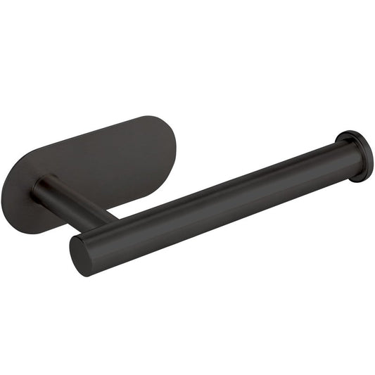 Toilet Paper Holder Self Adhesive, Eolax Toilet Roll Holder no Drilling for Bathroom Washroom, Tissue Roll Holders Wall Mount, Stainless Steel (Black)