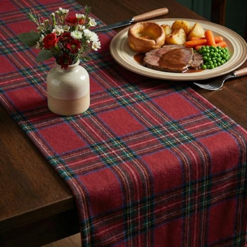 Christmas Table Runner 13x72 Inch Farmhouse Plaid Holiday Decor Red & Multi Color