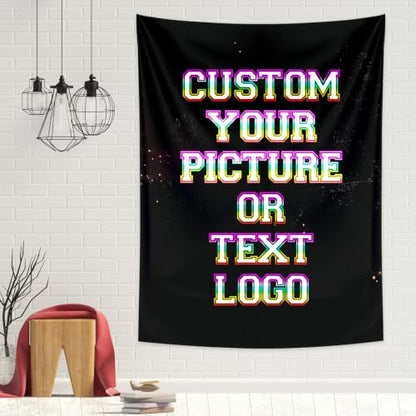 Personalized Wall Tapestry 32x48 Inch Custom Photo Banner Backdrop Gift