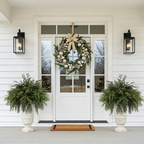 12Pcs Artificial Norfolk Pine Stems for Christmas Decor, 24 Inch Greenery Branches