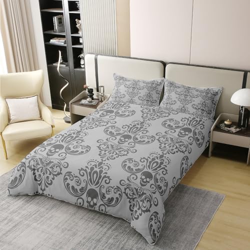 Kids Duvet Cover Set 100% Cotton King Size with Cartoon & Gothic Prints