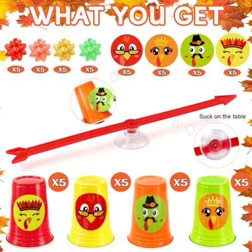 Fall Thanksgiving Game Cup Spinning Roulette Set - Fall Color