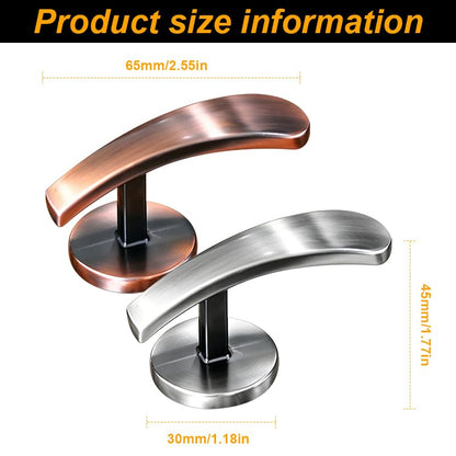 Silver Metal Curtain Holdbacks 2 Pcs - Modern Tieback Hooks for Curtains