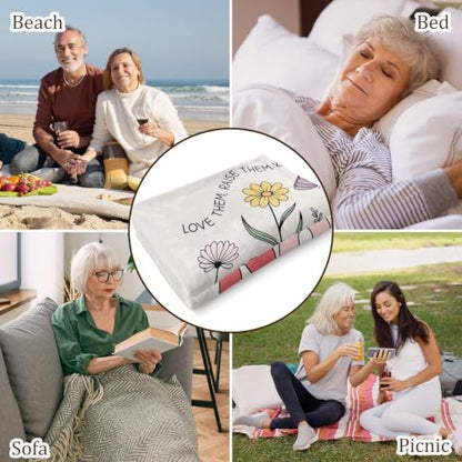 Nana Birthday Blanket - 50x60 Inch Warm Floral Throw for Grandma - Variation of Nana