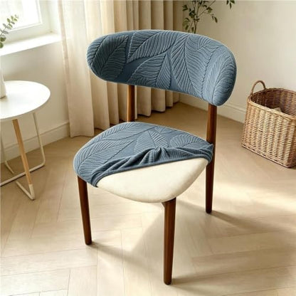 2-Piece Dining Chair Cover Set Beige - Backrest & Seat Cushions, Fits Modern Chairs
