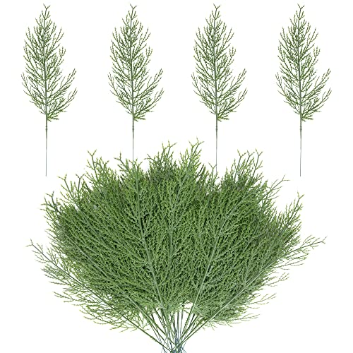 Artificial Pine Branches 40PCS - 13.7 Inch Greenery for Christmas Wreath & Decor - Variation of 40pcs