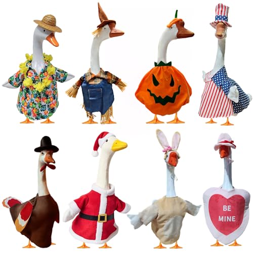 8-Count Porch Goose Costumes - All-Season Lawn Decor for 23 Inch Geese (Variation: 8)