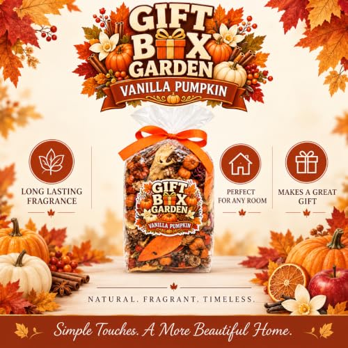 Vanilla Pumpkin Potpourri - Fall Home Decor - 7 oz - Scented Decorative Mix