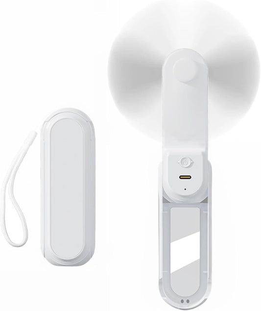 Skiennix Mini Portable Handheld Fan - 3-in-1 USB Rechargeable Design | 3-Speed Levels for Travel & Office