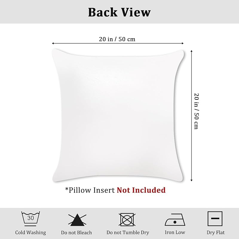 Bonhause Christmas Throw Pillow Covers 20x20 Inch Set of 4 — Winter 5+20"x20" Variation