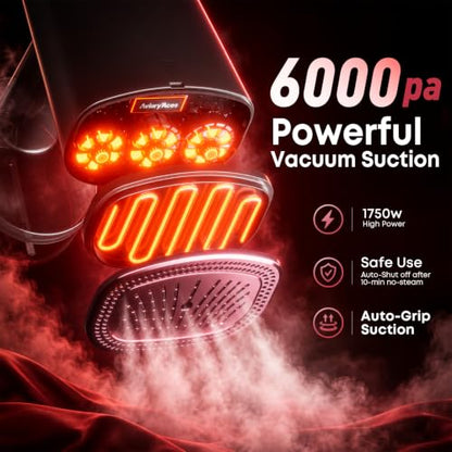 Handheld Garment Steamer with Vacuum Suction 6000Pa 3 Steam & Suction Levels