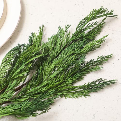 Artificial Christmas Cedar Garland 9 ft - Realistic Faux Greenery for Holiday Decor - Variation of THIS listing