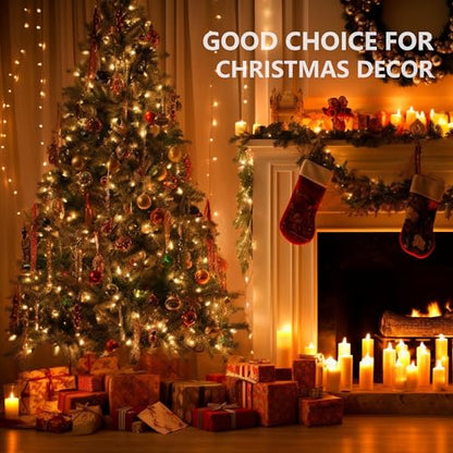 Outdoor Christmas String Lights 1000 LED Warm White with Remote & 8 Modes