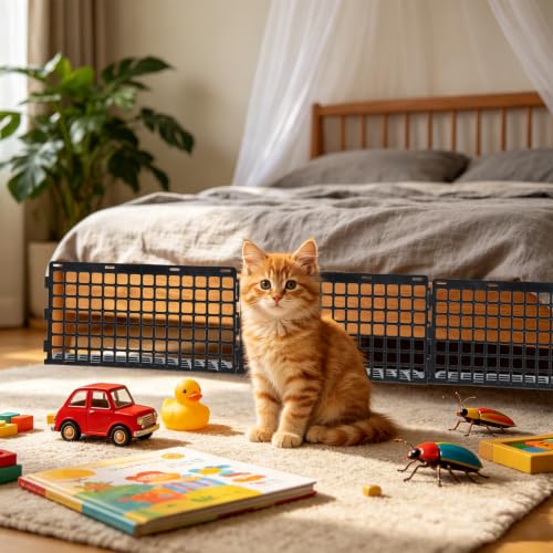 12Pcs Pet Under Bed Blocker - Plastic Couch Barrier for Cats and Dogs
