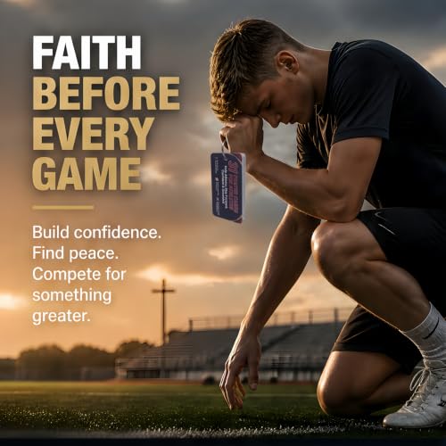 Prayer Cards for Athletes Set with Ring and Lanyard - 31 Pages on 17 Cards - Sports Prayer Support